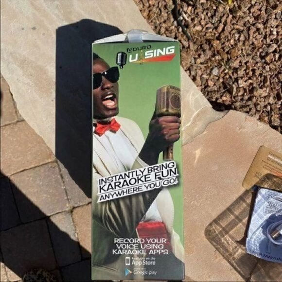 aduro u sing antique gold retro wireless karaoke mic & speaker usb port included - Picture 4 of 6